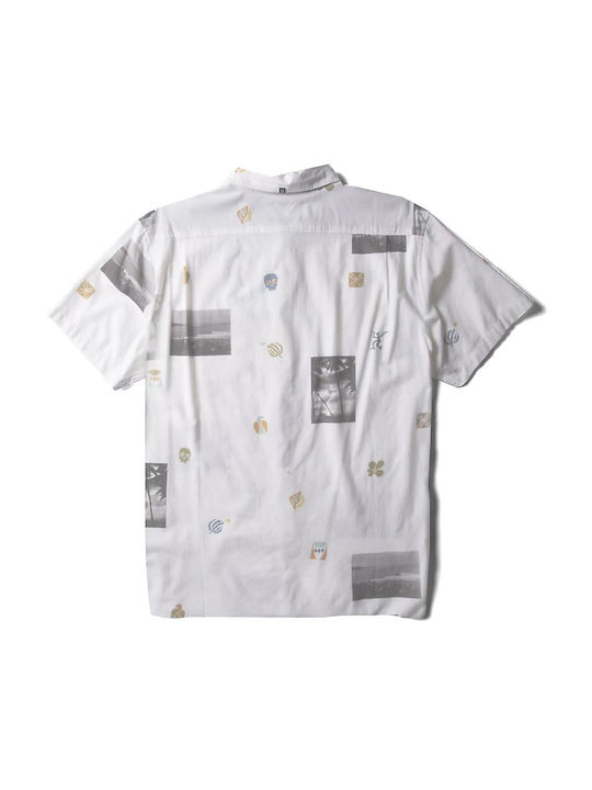 Vissla Men's Shirt Short Sleeve Cotton Bone