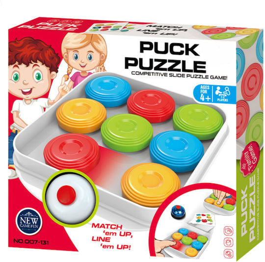 Επιτραπέζιο Παιχνίδι Puck Puzzle για 1-2 Παίκτες 4+ Ετών Bufnitel