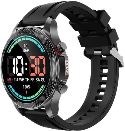 ZW26 51mm Smartwatch με Παλμογράφο (Μαύρο)