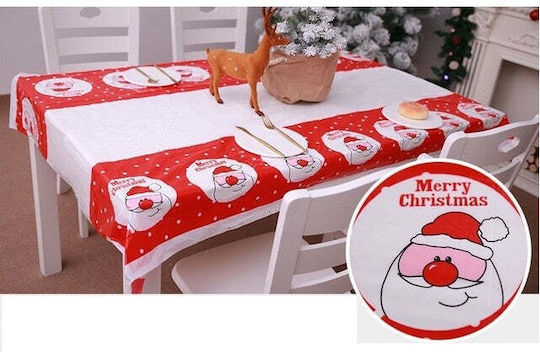 Weihnachtliches Tischgeschirr & Weihnachtlicher Schmuck Tischtuch mit Weihnachtsmann