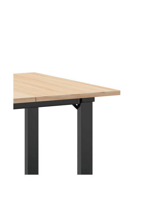 Square Table Dining Room from Solid Wood & Metal Coffee 60x60x75cm