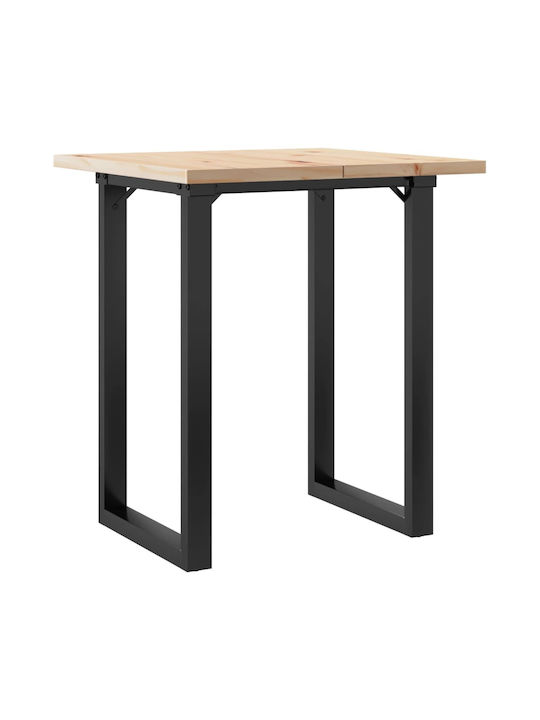 Square Table Dining Room from Solid Wood & Metal Coffee 70x70x75.5cm
