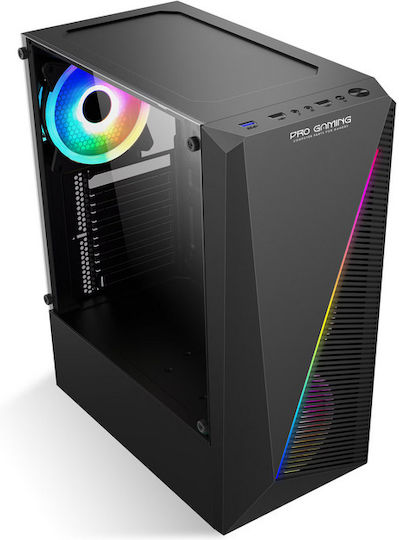 Pro Gaming Samurai Middle Tower Cutie de calculator cu iluminare RGB Negru