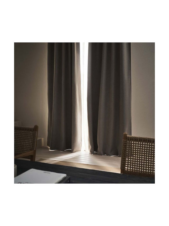 Gofis Home Κουρτίνα Συσκότισης με Τρέσα Nap 129 Μπεζ 155x280εκ.