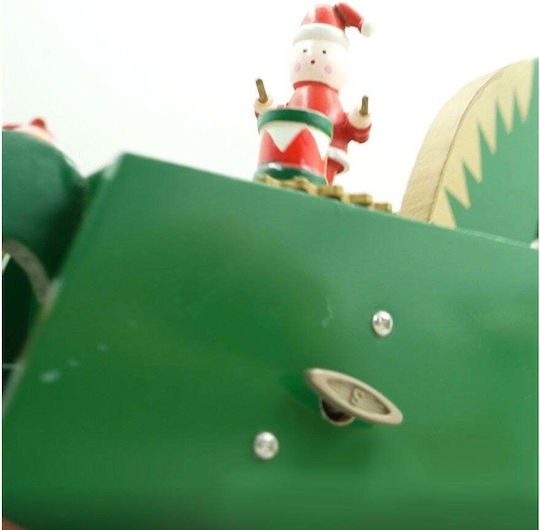 De Crăciun Din lemn Figurină Caseta Verde Înălțime 25cm.
