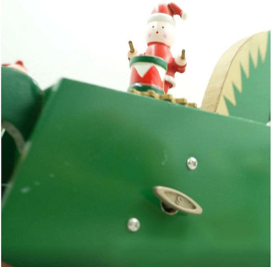 De Crăciun Din lemn Figurină Caseta Verde Înălțime 25cm.