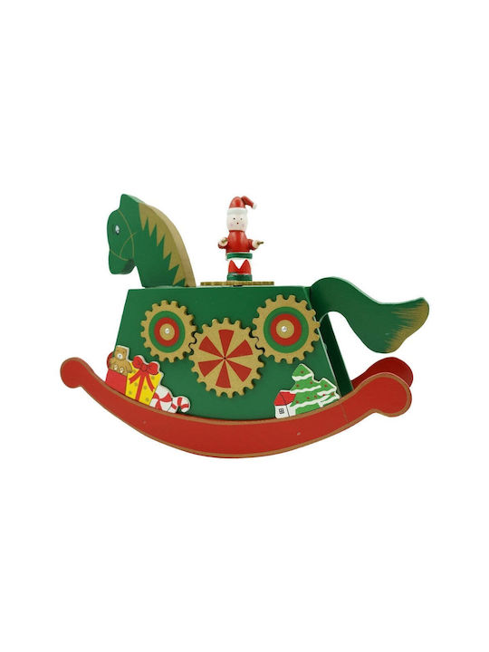 Christmas Wooden Figure Box Green Height 25cm