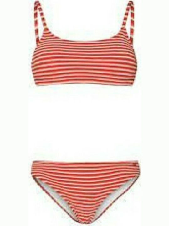 Set Bikini Ριγέ Κόκκινο