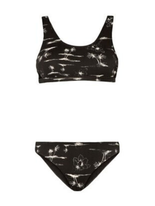 Set Bikini Sutien sport Negru