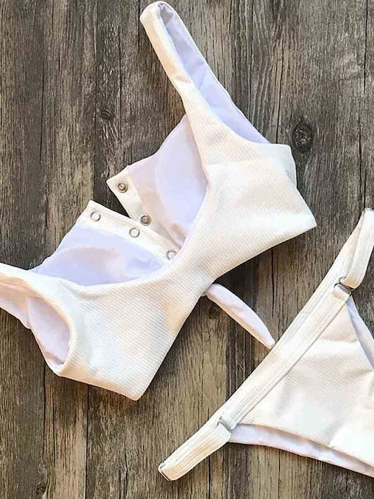 Set Bikini Μπουστάκι με Ενίσχυση Λευκό