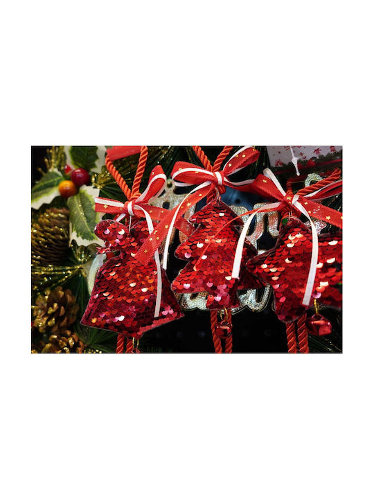 Ornament suspendat cu pantaloni evazati Din lemn Roșie 9.5x18buc