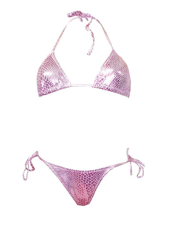 Set Bikini 3 Τεμαχίων Ροζ