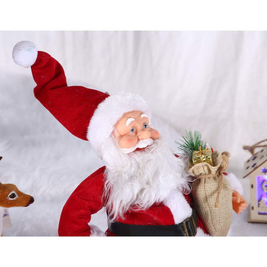 Plüsch Dekorativer Weihnachtsmann Rot 55x23cm
