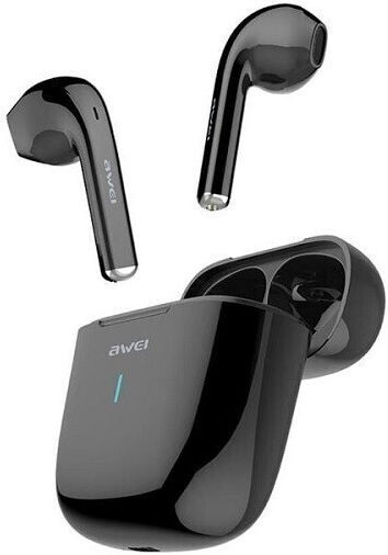 Awei T26 Earbud Bluetooth Handsfree Ακουστικά με Θήκη Φόρτισης Μαύρα