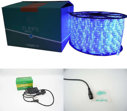Țeavă luminată 720 Becuri 220V Roșu cu Programe 30m IP65