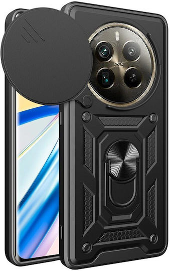 Umschlag Rückseite Metallisch Schwarz (Realme 12+)
