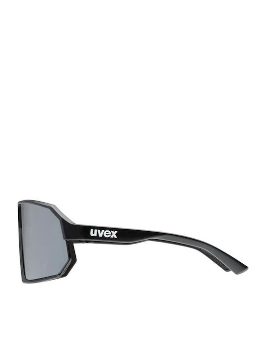 Uvex Sportstyle Unisex Sunglasses with Black Plastic Frame and Silver Mirror Lens S5330582016
