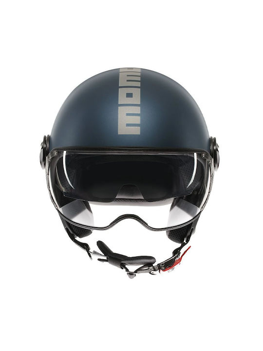 Momo Fgtr Evo Mono Matt Avio/Silver Κράνος Μηχανής Jet ECE 22.06 1200gr