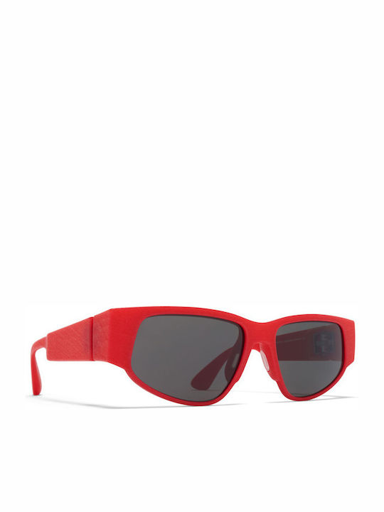 Mykita Cash Unisex Γυαλιά Ηλίου με Κόκκινο Κοκκάλινο Σκελετό και Γκρι Φακό