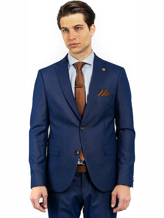 Fragosto Custom Fit Suit - Royal Blue