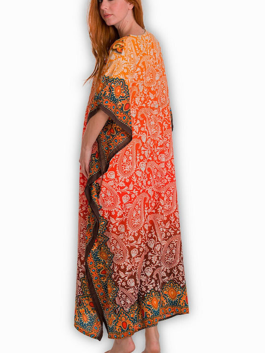 STRANDKAFTAN LANG ORANGE