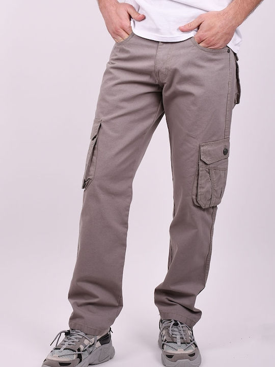 Fabric cargo pants relaxed Grey