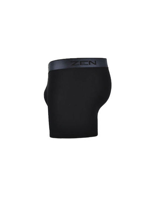 Zen Intimates - Boxer cu elastic exterior metalic - Negru/Negru carbon (70204-Carbon Black) Negru