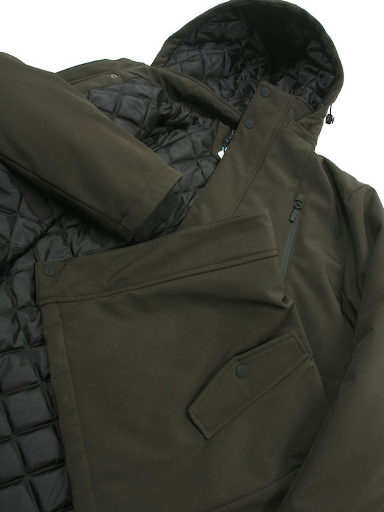 DOUBLE80556 Jacke in Übergröße (große Größen) Khaki