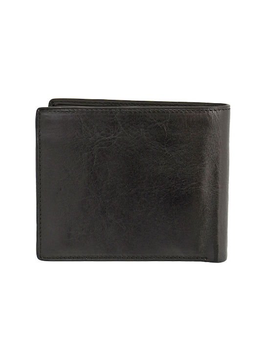 Marta Ponti Men's Leather Side Wallet (B120216R Black RFID)