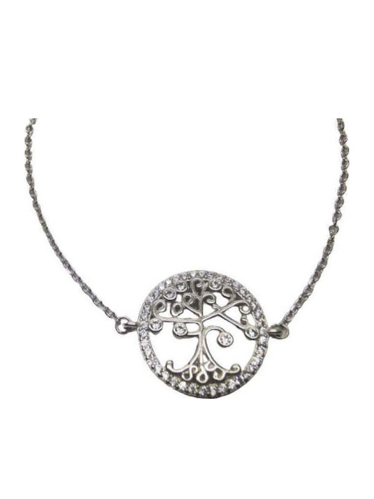 925 Silver Bracelet Tree In Circle