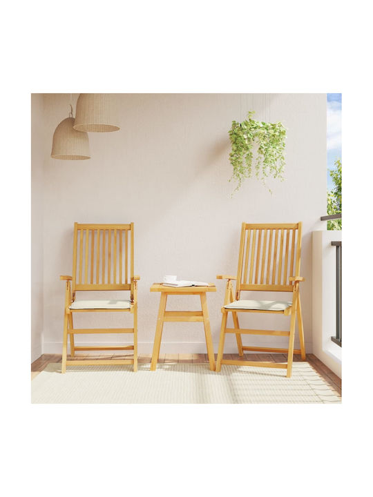 vidaXL Waterproof Garden Chair Cushion Cream 2pcs 45x45cm.