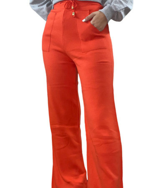 Women's knitted pants Orange One Size