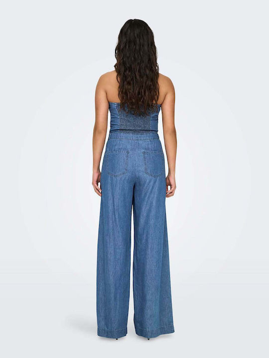 Only Women's Denim Strapless One-piece Suit Jean