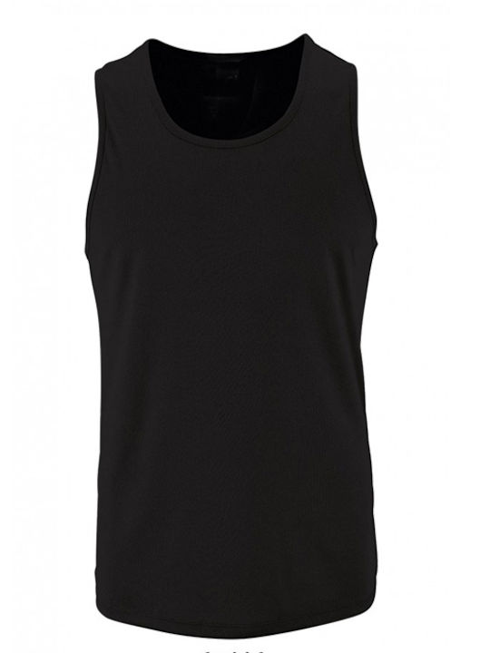 Men's Sleeveless Blouse Black 100% Cotton