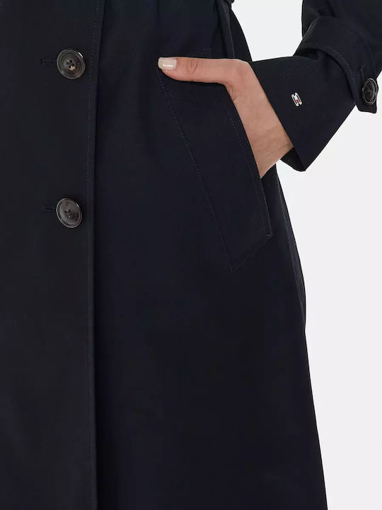 Women's Blue Trench Coat