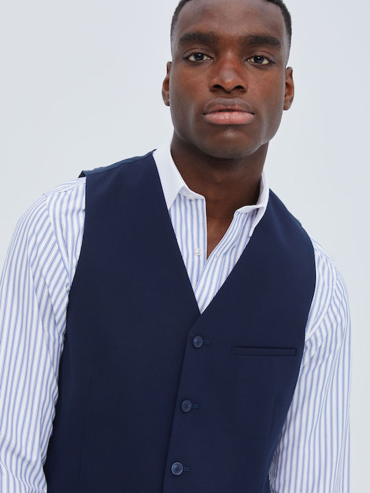 Men's Vest Slim Fit Blue