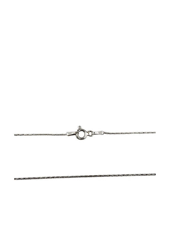 Silberne Kette Nacken Spirale Länge 54cm