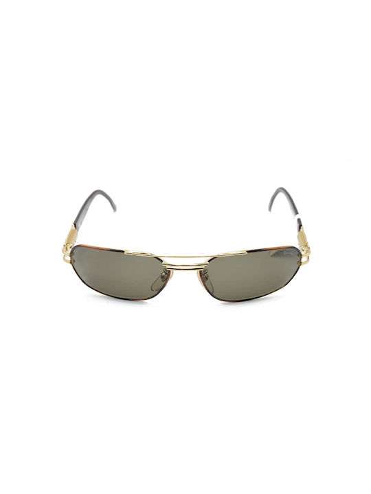 Rolling Men's Sunglasses with Gold Tartaruga Metal Frame and Green Lens 713-220