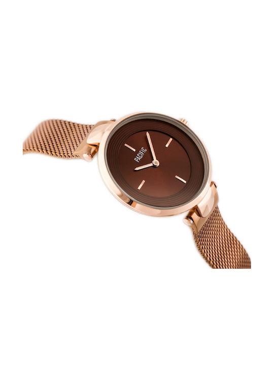 Pacific Ceas de Damă cu Rose Gold Brățară Metalică