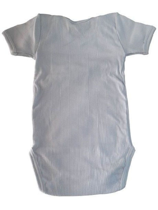 Soap short sleeve light blue ribbed soap No3 (6-12 months)