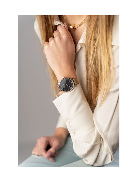Paul Lorens Women's Watch with Gold Metal Bracelet