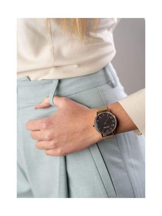 Paul Lorens Women's Watch with Gold Metal Bracelet