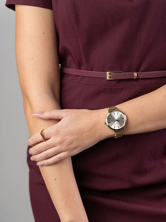 Paul Lorens Women's Watch with Gold Metal Bracelet