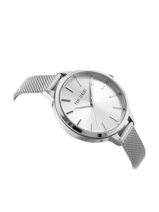 Paul Lorens Γυναικείο Ρολόι 38mm Μπαταρίας με Ασημί Μεταλλικό Μπρασελέ