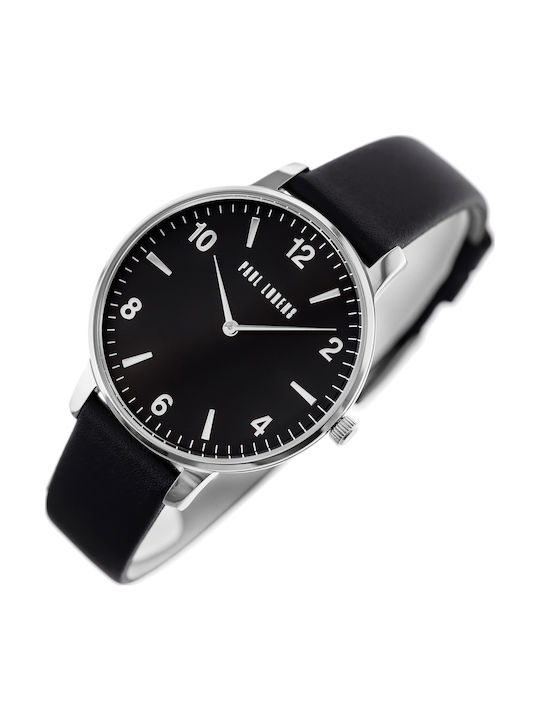 Paul Lorens Γυναικείο Ρολόι 38mm Μπαταρίας με Μαύρο Δερμάτινο Λουράκι