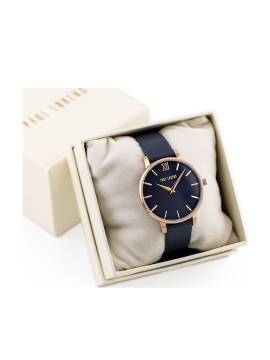 Paul Lorens Γυναικείο Ρολόι 38mm Μπαταρίας με Navy Μπλε Δερμάτινο Λουράκι