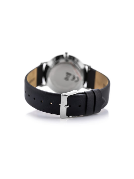 Uhr mit Schwarz Lederarmband
