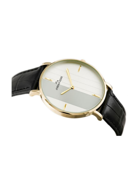 Jordan Kerr Watch with Black Leather Strap