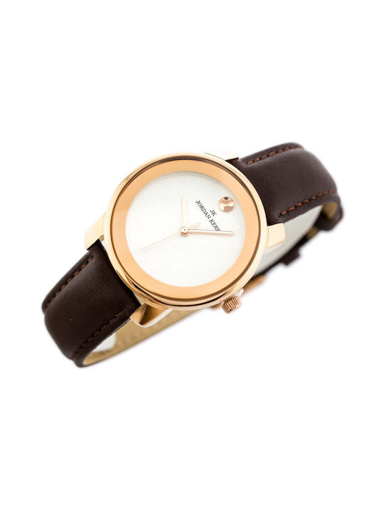 Jordan Kerr Watch with Brown Leather Strap