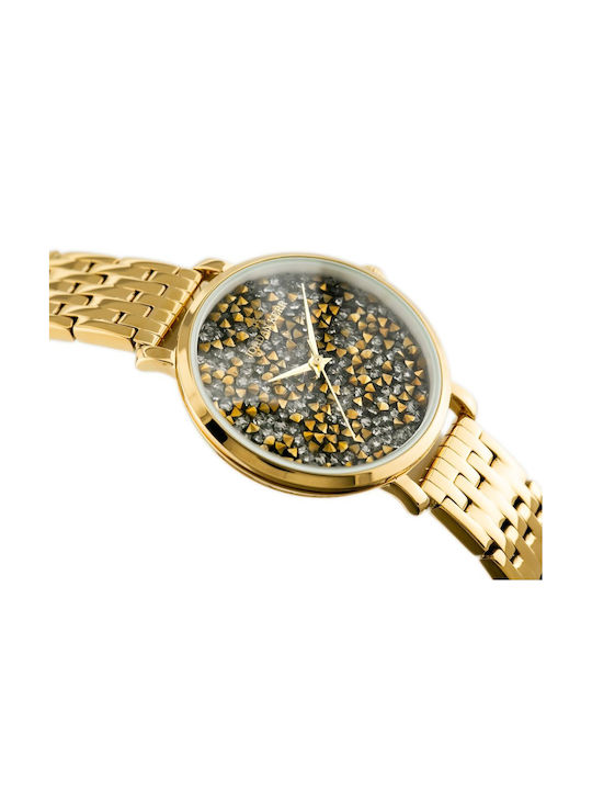 Jordan Kerr Women's Watch with Gold Metal Bracelet